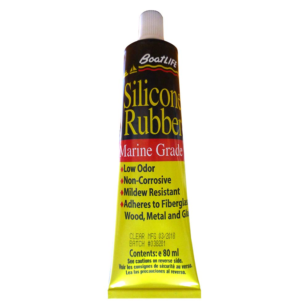 BoatLIFE Silicone Rubber Sealant - Marine Grade, Clear & White, 1 Oz to 10.6 Oz Cartridge