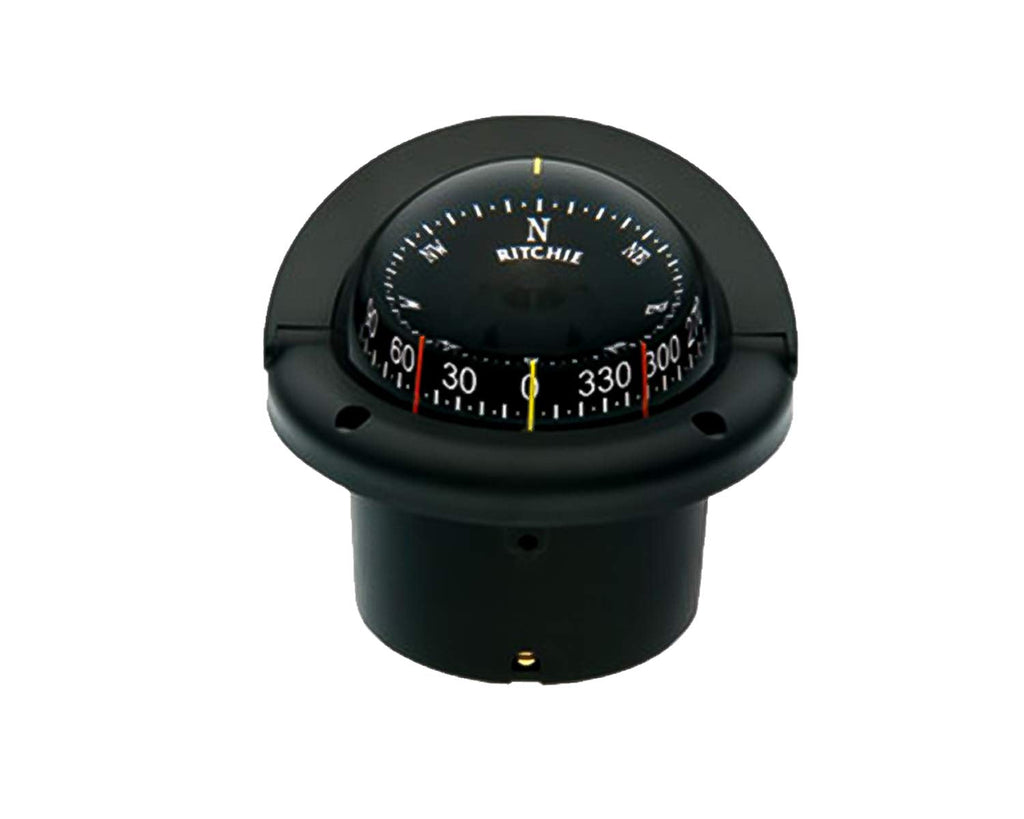 Ritchie Helmsman HF-743 3-3/4 Inch Flush Mount Compass - Available in Black or White