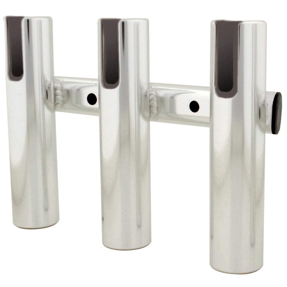 TACO Metals Brushed Aluminum 3-Rod Rack, Model F31-3003BSA-1 Wall-Mount Rod Holder