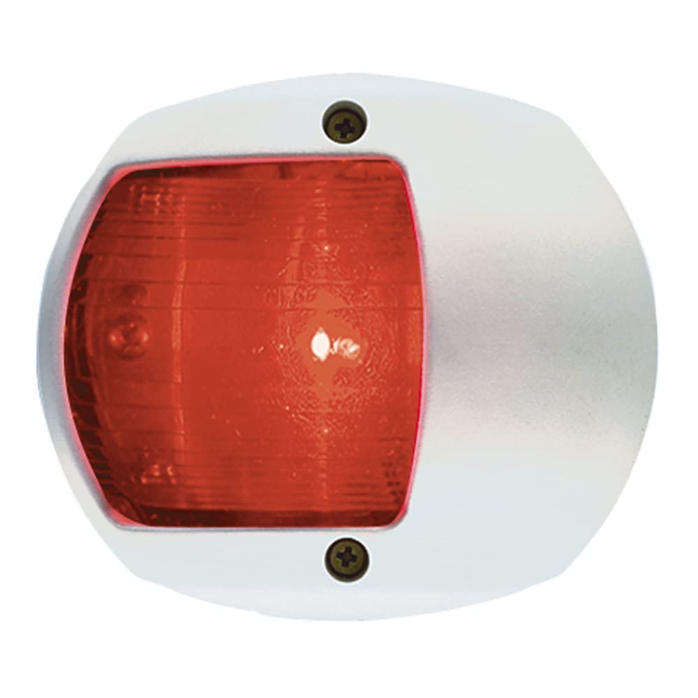 Perko 0170WP0DP1 Navigation Side Light, White Polymer Base with Red Lens, 12 Volt