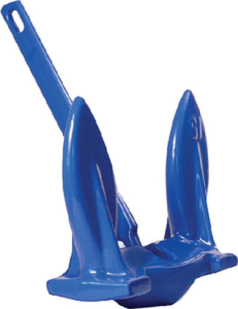 Greenfield Products Navy Anchor, 20 lb, Painted Silver Finish, 333-20