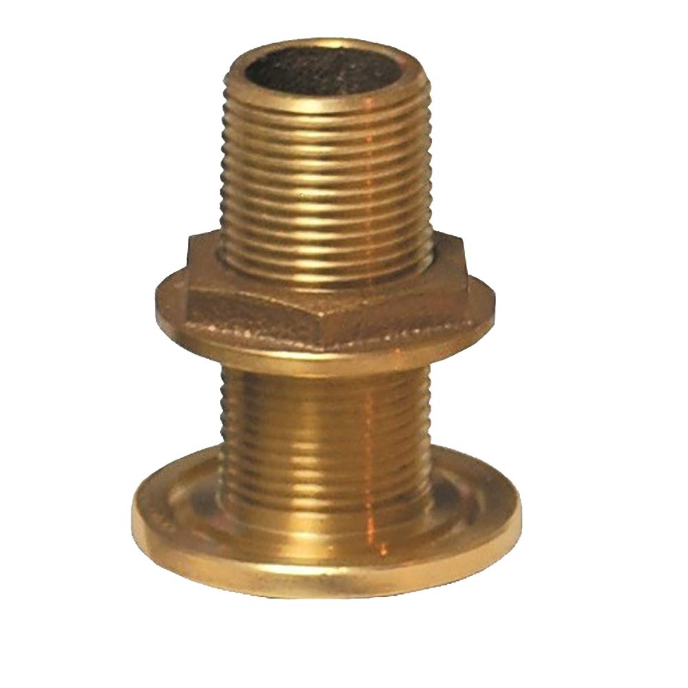 Groco Bronze Thru-Hull Fitting with Nut, 1-1/2 Inch NPS, TH-1500-W
