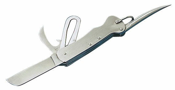 Sea-Dog Stainless Steel Rigging Knife with Marlin Spike, 8-7/16 Inch Blade, 565050-1