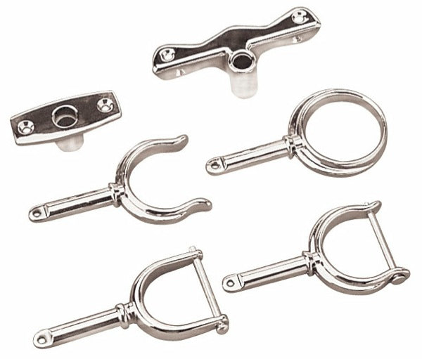 Sea-Dog Round Horn Oarlock 580425-1, 2 Inch Horn, 1/2 Inch Pin, Chrome Plated Zinc