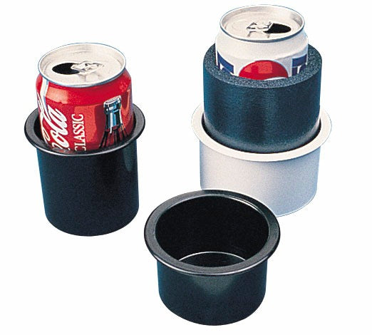 Sea-Dog 588011 Flush Mount Drink Holder, 3 Inch Deep, White ABS, Fits 3 Inch Hole