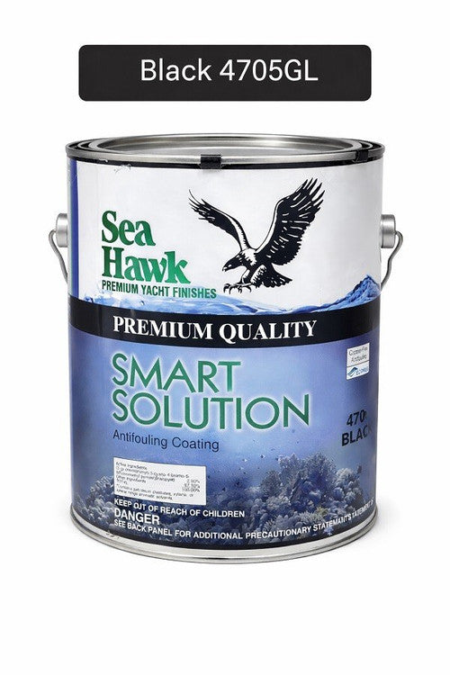 Sea Hawk Smart Solution Metal-Free Antifouling Bottom Paint, Black, 1 Gallon (4705/GL)