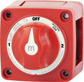Blue Sea Systems 6008 m-Series Mini 3-Position Battery Switch, Red