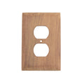 Whitecap Industries Teak Outlet Cover, 3-5/8 x 5-1/16 Inch Receptacle Plate