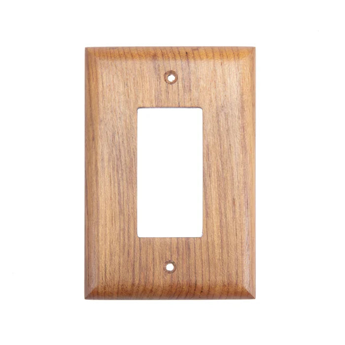 Whitecap Premium Grade Teak Ground Fault Outlet Cover, 3-5/8 x 5-1/16 Inch Receptacle Plate (60171)