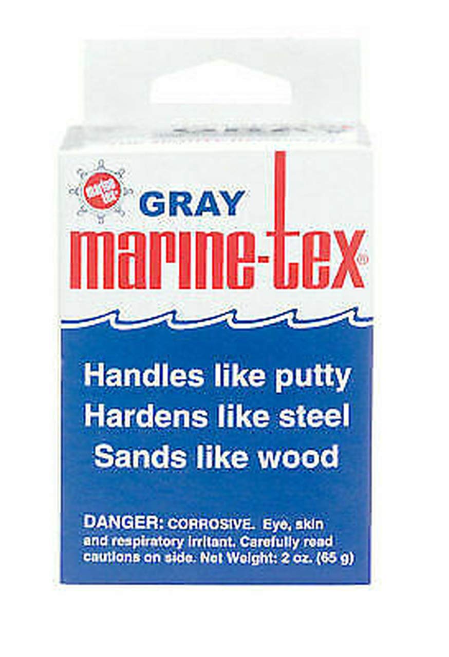 Marine Tex Epoxy Putty Repair Kit - Waterproof Marine Adhesive, 2 oz, Gray or White