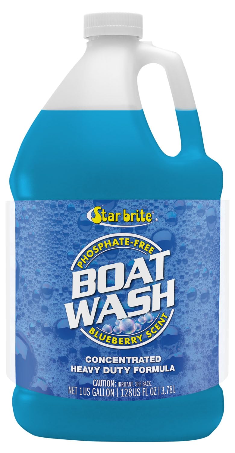 Star brite Concentrated Boat Wash, Non-Streak Formula, Blueberry Scent, 128 oz Gallon