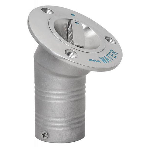Whitecap Industries 316 Stainless Steel 30 Degree Water Deck Fill, 1-1/2 Inch Hose, EPA Marked (6125AEPAC)
