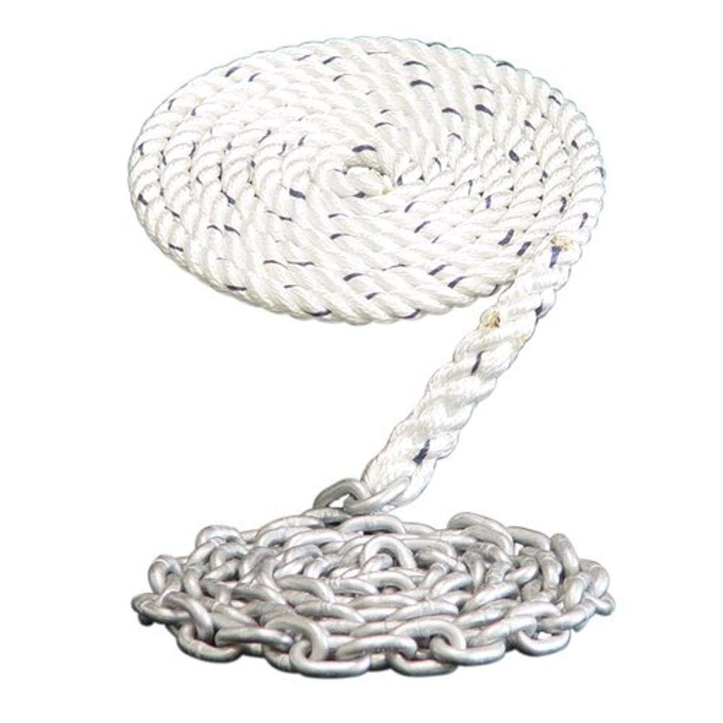 Lewmar Anchor Rode - G4 Chain with Nylon 3-Strand Rope and Shackle, Available in 1/4" to 5/16" Chain