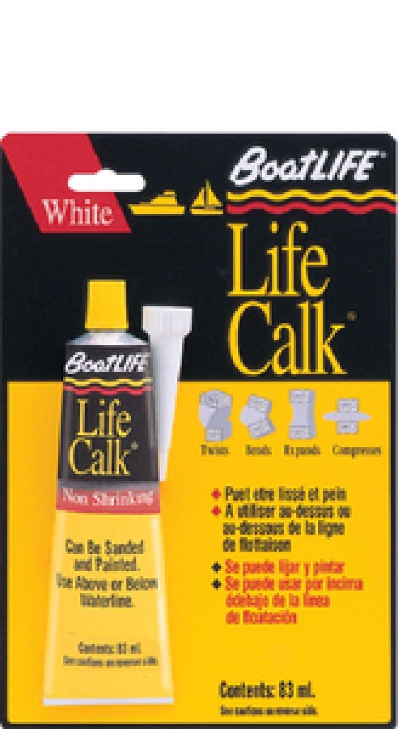 BoatLIFE Life-Calk Polysulfide Sealant Tube - Non-Shrinking Marine Sealant, Available in Black and White