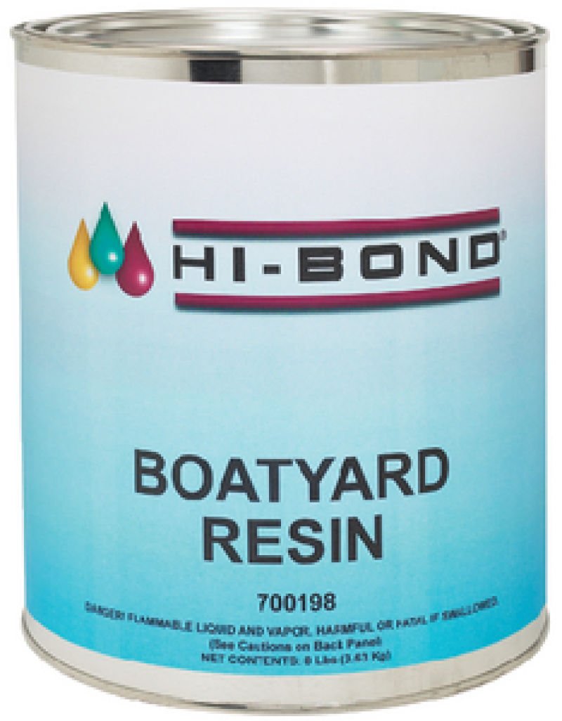 Hi-Bond Polyester Resin with Hardener - Wax-Free Fiberglass Repair Resin, Available in Quart to 1 Gallon