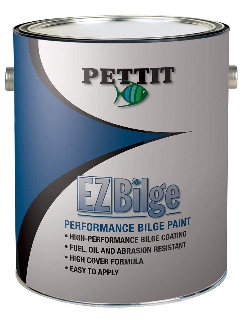 Pettit EZ-Bilge Gray Quart Oil-Based Bilge Paint, Waterproof Alkyd Enamel