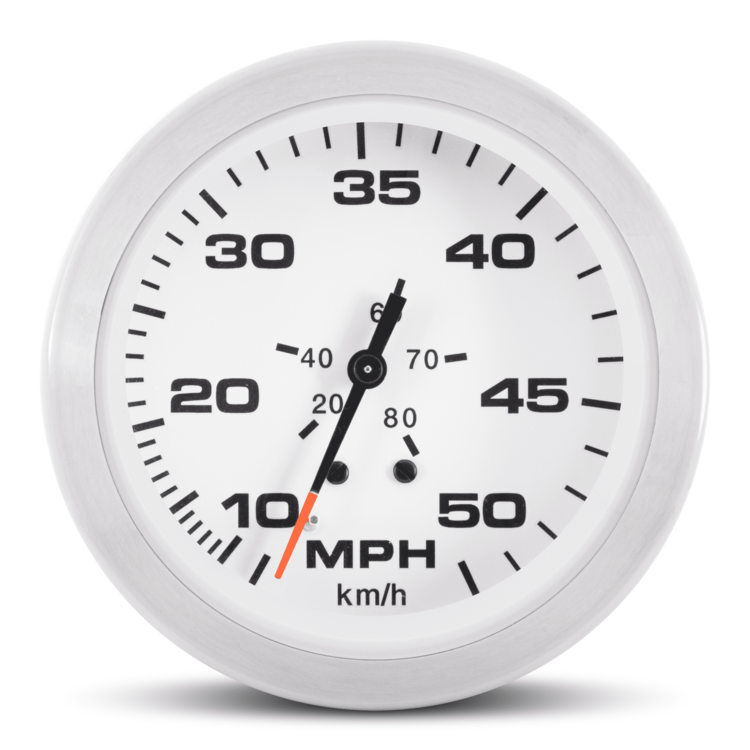 Sierra Lido 3 Speedometer Kit, 50 MPH Pitot Type, 3 Inch Dial, Part 61752P