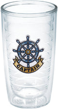 Tervis Captain Wheel Emblem Insulated Tumbler, 16-Ounce, On The Water, Tritan Construction