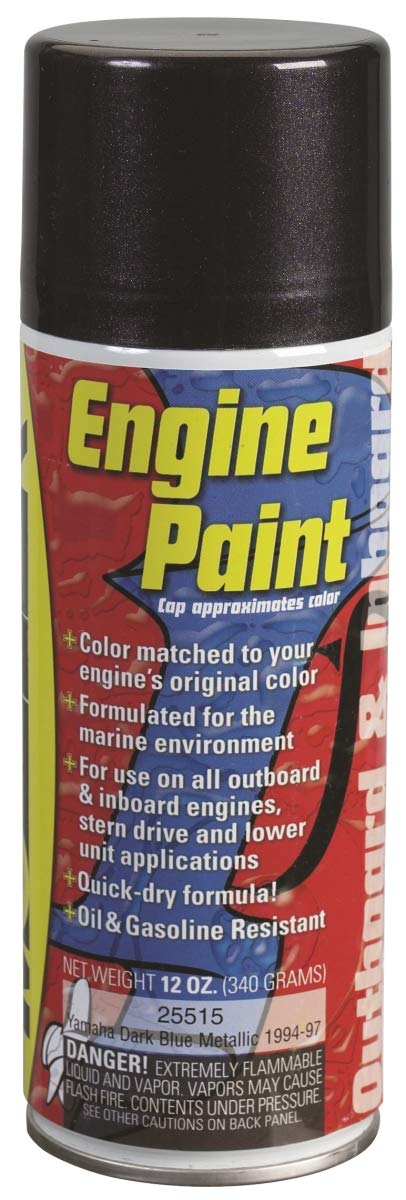 Moeller 025107 Evinrude Blue Metallic Engine Paint, 12 oz. Aerosol