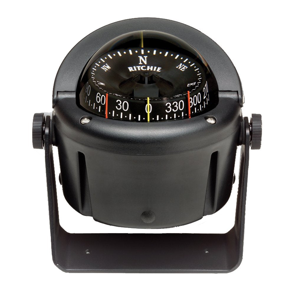 Ritchie Helmsman HB-741 Bracket Mount Boat Compass, Black, 3 3/4 Inch Dial