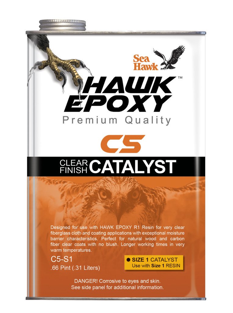 Sea Hawk Clear Epoxy Catalyst C5-S1, 1.66 Fluid Ounces, for Hawk Epoxy R1 Resin