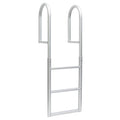 JIF Marine 4-Step Stationary Dock Ladder, Anodized Aluminum, 48 Inch
