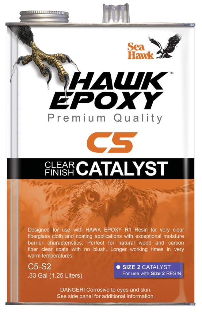 Sea Hawk Hawk Epoxy Clear Finish Catalyst C5-S2, 2.33 Gallon, Clear