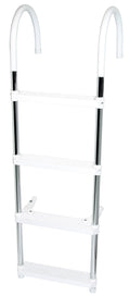 JIF Marine DMT4A-11 4-Step Aluminum Gunwale Hook Ladder, 15 x 50 Inches
