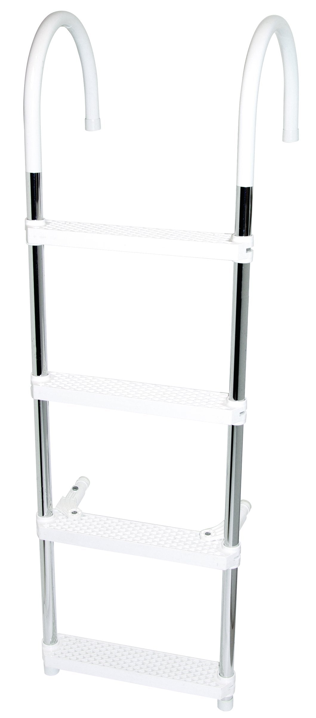 JIF Marine DMT4A-11 4-Step Aluminum Gunwale Hook Ladder, 15 x 50 Inches
