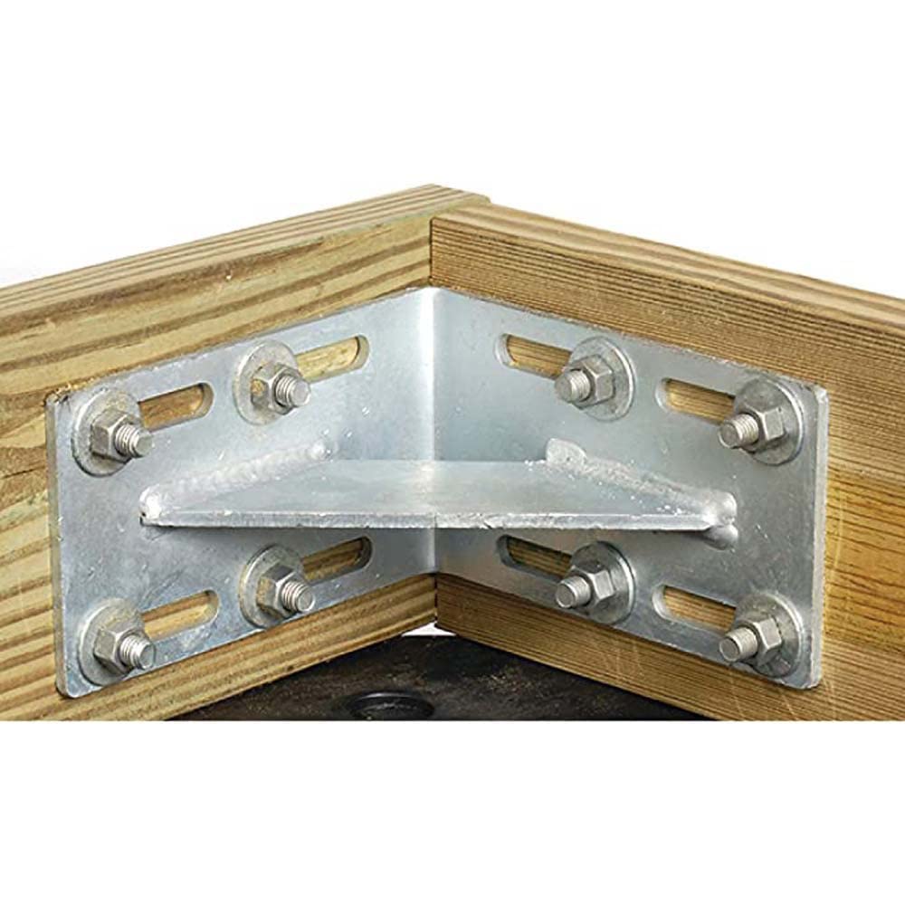 Tie Down Engineering Inside Corner Bracket 26403, Commercial Grade, 8-1/4 x 5 Inch, 2-1/4 Inch Elongated Holes