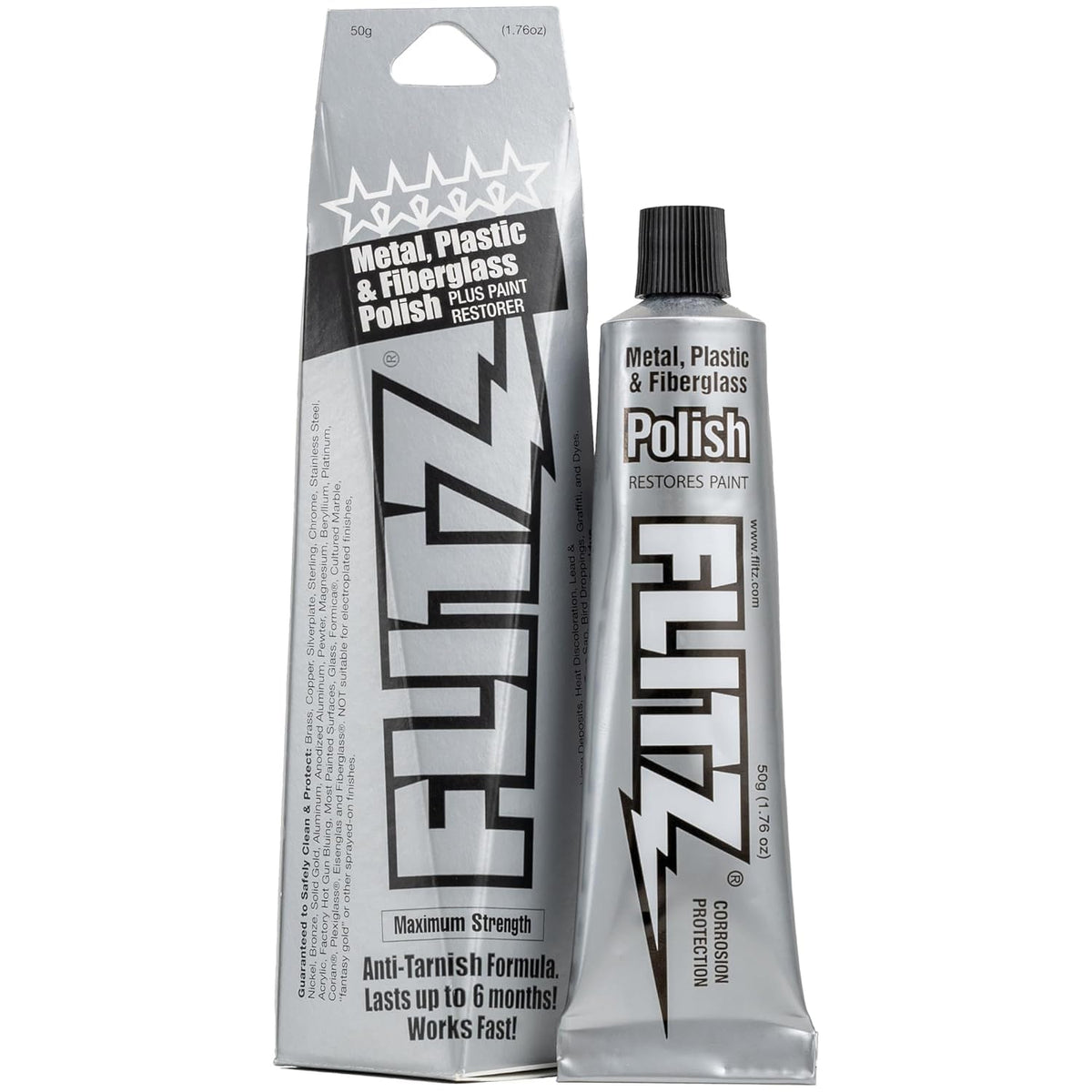 Flitz Metal Polish Paste - Non-Abrasive Polish for Chrome, Stainless Steel, Aluminum, Brass, Copper, Silver, Nickel, Plastic & Fiberglass - Available in 1.76 oz to 2 lb Sizes