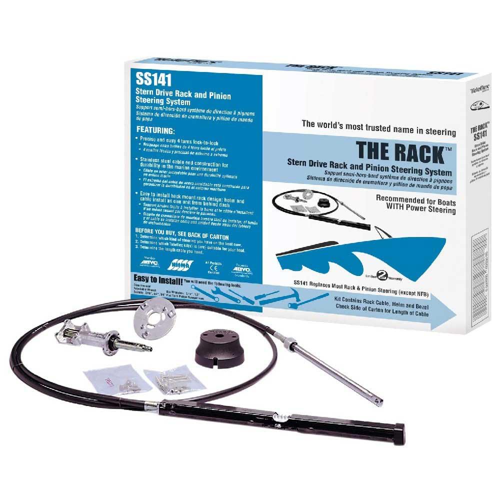 SeaStar Solutions SS14116 Back Mount Rack and Pinion Steering Kit, Single Cable, 16 Feet