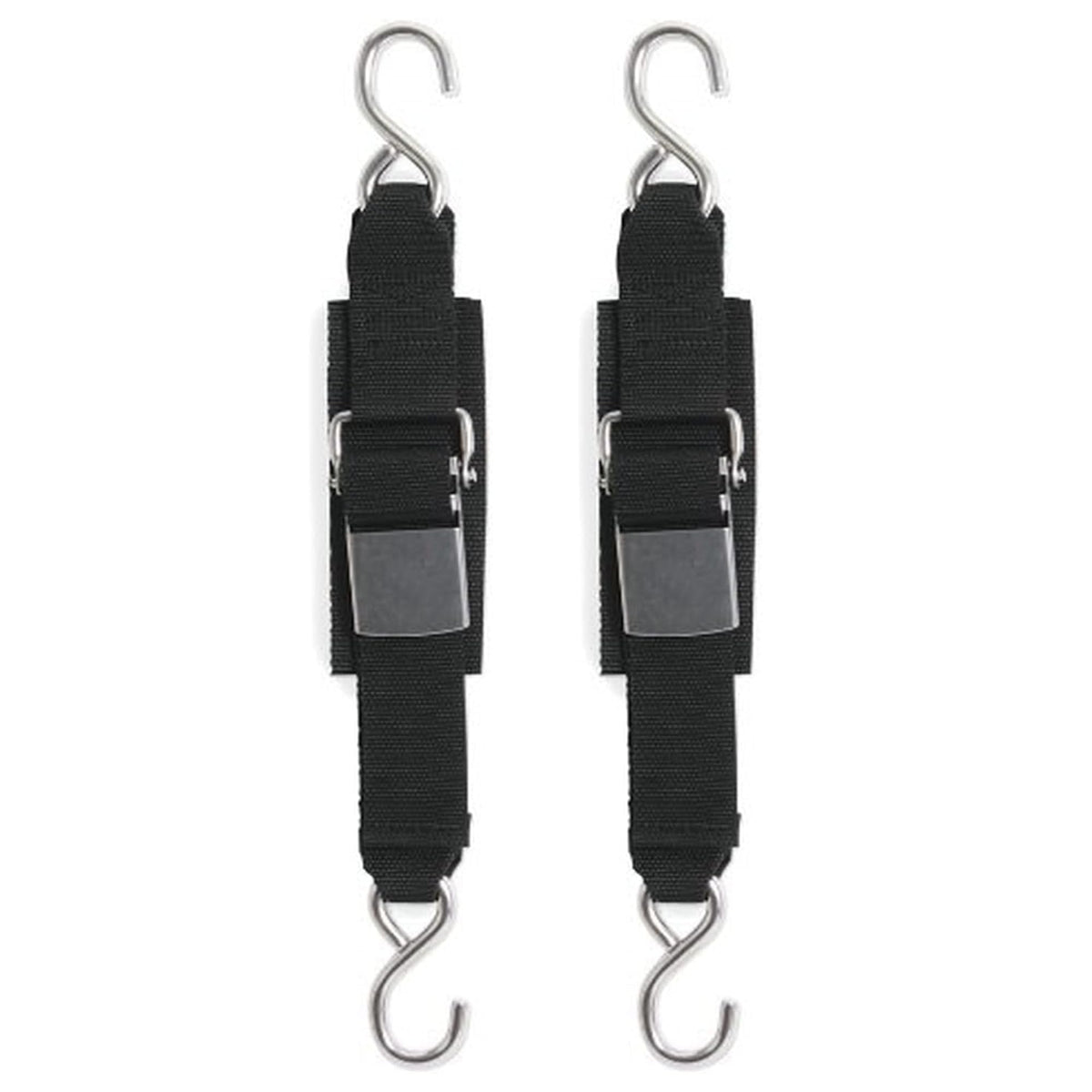 BoatBuckle Kwik-Lok Stainless Steel Transom Tie Down Straps, 2 Inch x 2 Feet, 2 Pack, F12065