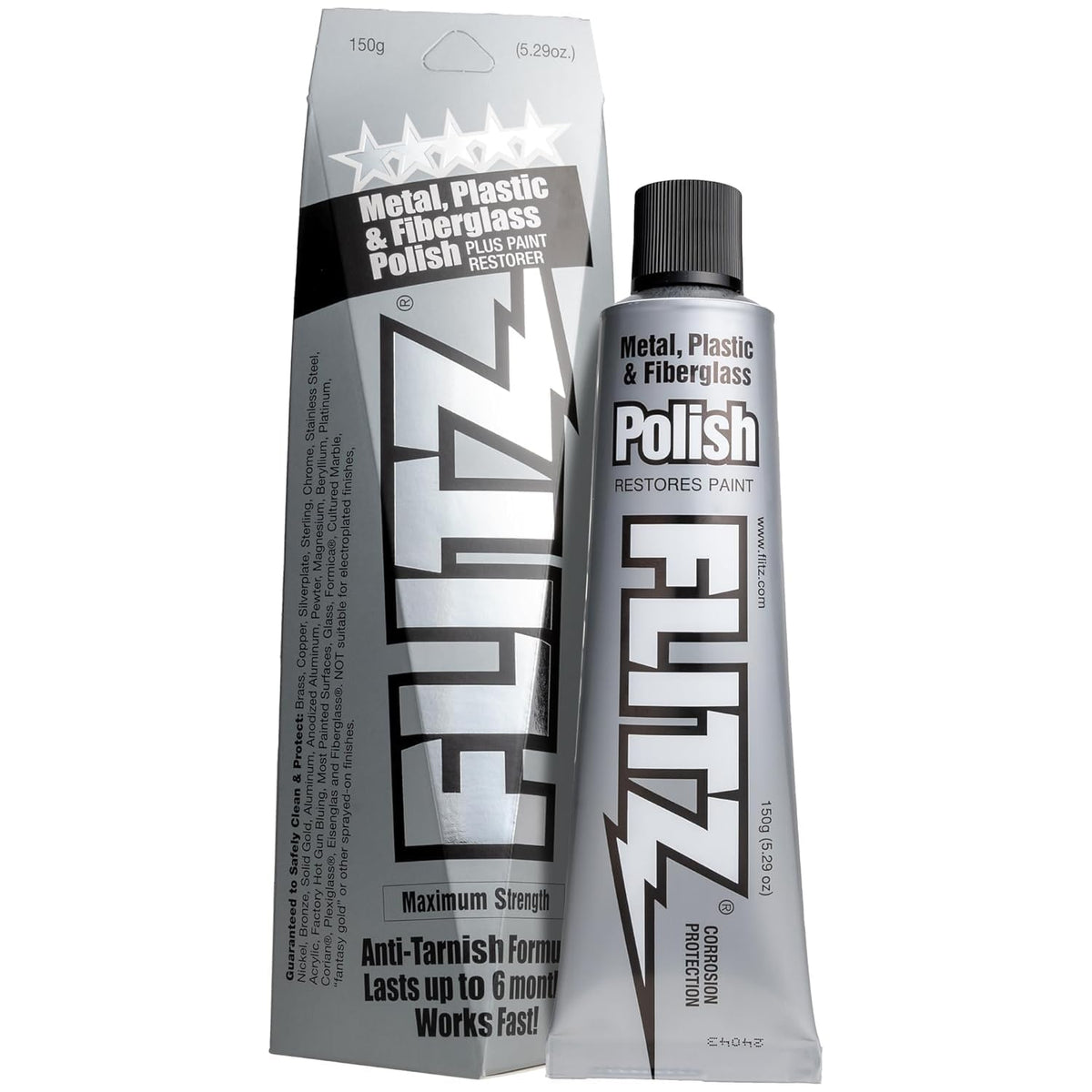 Flitz Metal Polish Paste - Non-Abrasive Polish for Chrome, Stainless Steel, Aluminum, Brass, Copper, Silver, Nickel, Plastic & Fiberglass - Available in 1.76 oz to 2 lb Sizes