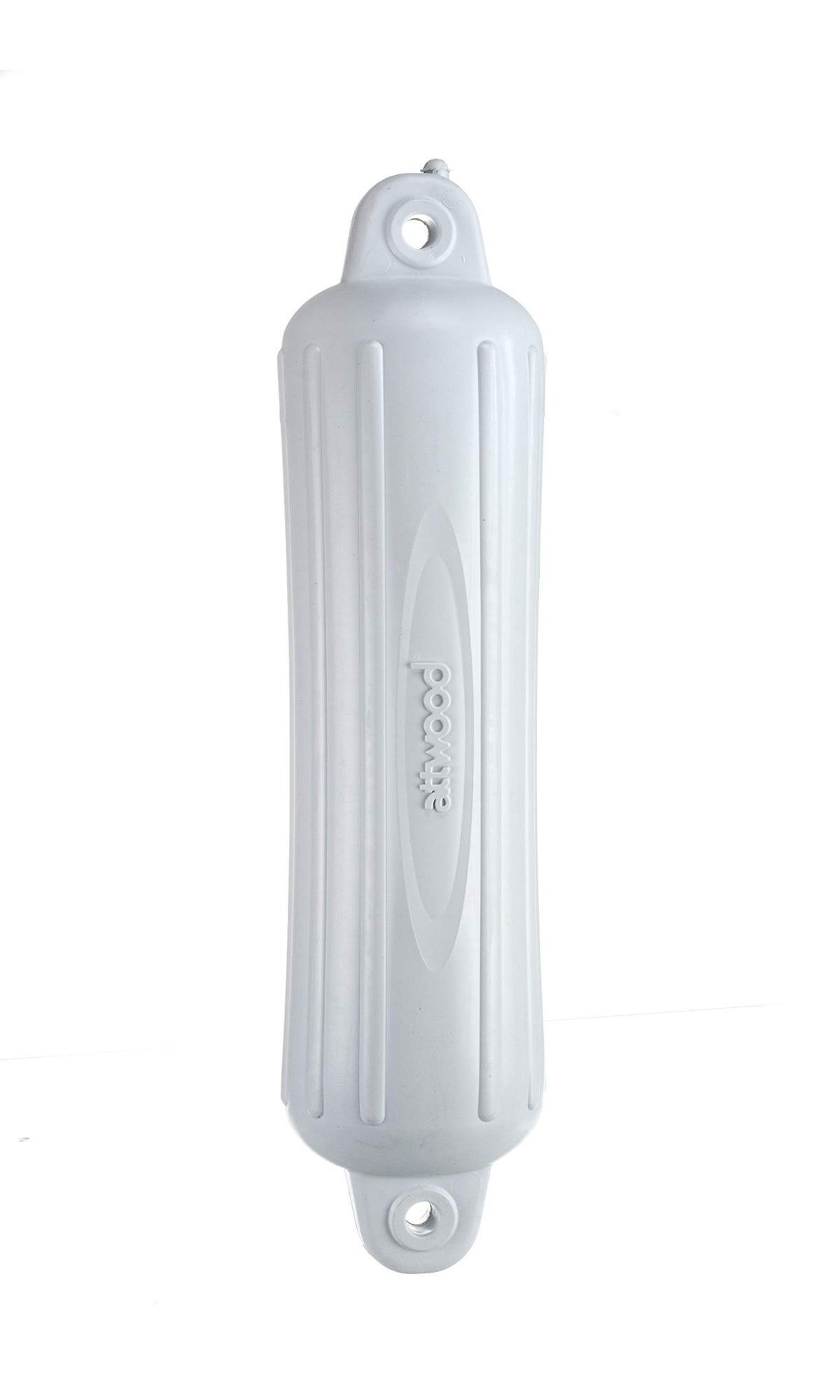Attwood 9355D1 Softside Oval Boat Fender, White, 5-Inch x 22-Inch