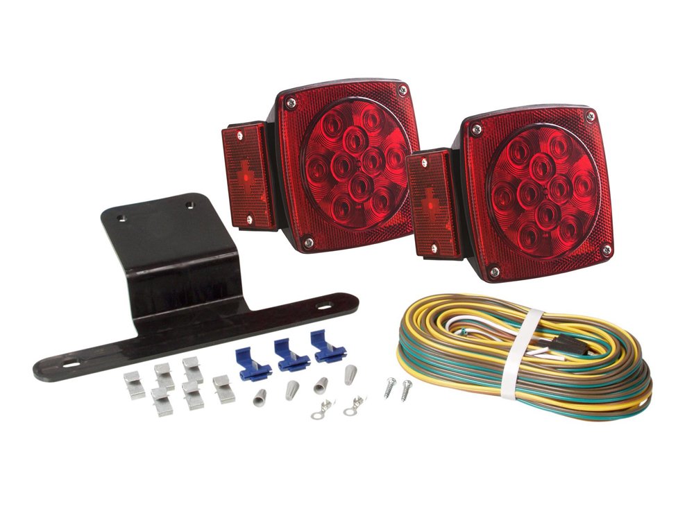 Optronics TLL9RK LED Trailer Tail Light Kit with 25-Foot Harness and License Plate Bracket