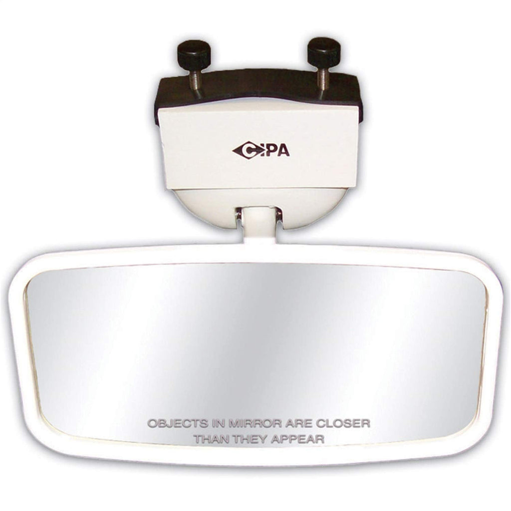 CIPA Concept II Convex Marine Mirror, 4 x 8 Inch, Universal Windshield Mount - Available in Black or White