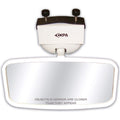 CIPA Concept II Convex Marine Mirror, 4 x 8 Inch, Universal Windshield Mount - Available in Black or White