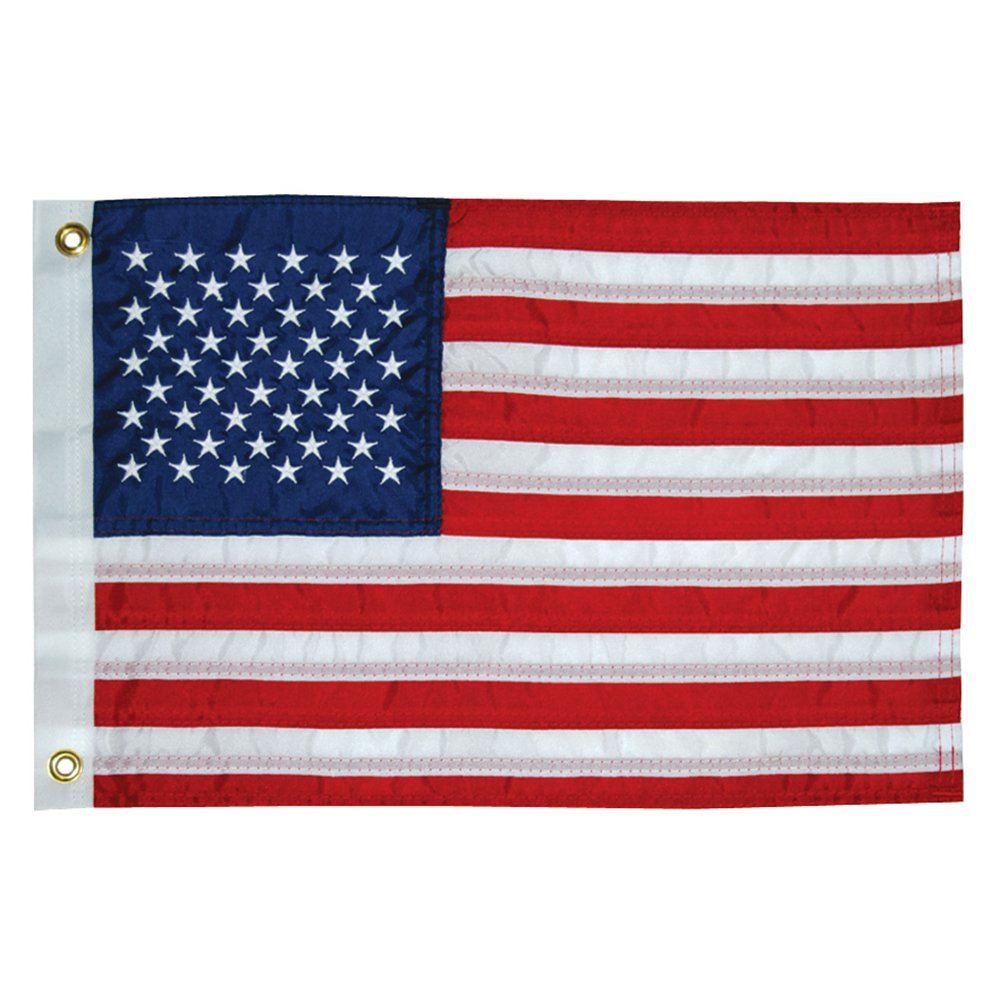 Taylor Made Products 50-Star US Boat Flag, 16 in x 24 in, 200-Denier Nylon with Brass Grommets