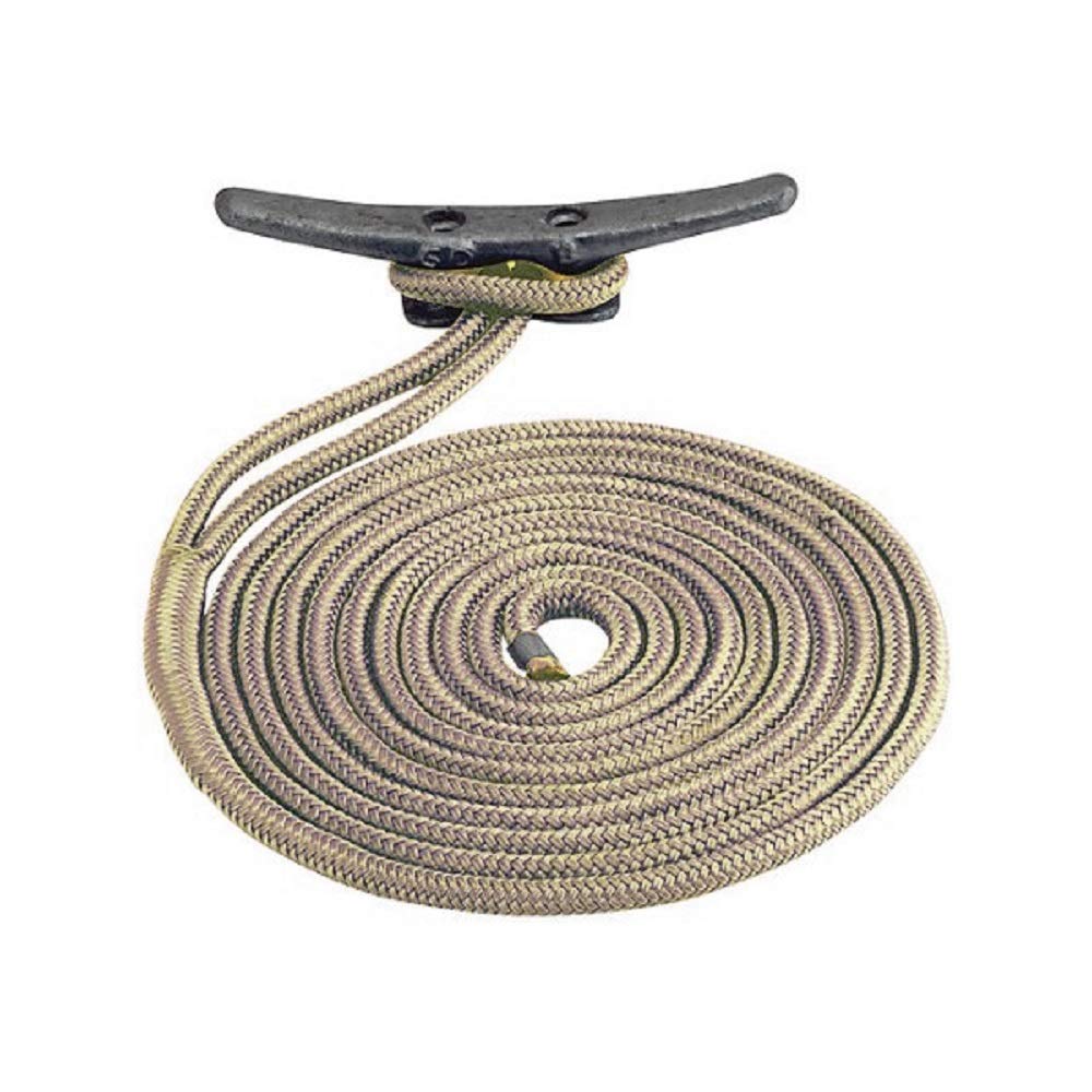 Sea-Dog Double Braided Nylon Dock Line - Spliced-Eye Mooring Line, Available in 3/8" to 5/8" and 10' to 35' Lengths