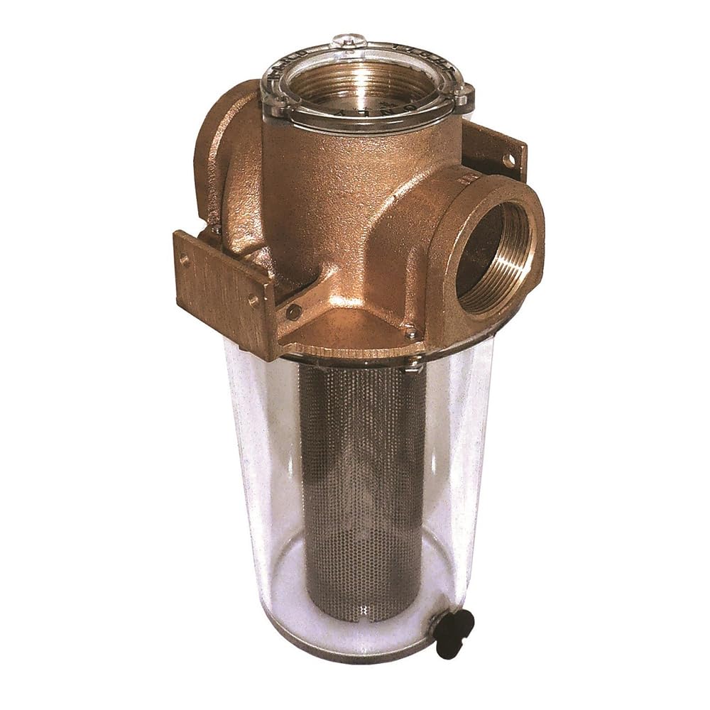 Groco ARG-S Series Cast Bronze Raw Water Strainer with Stainless Steel Basket - Available in 1" and 1-1/2"