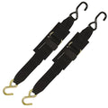 BoatBuckle Kwik-Lok Transom Tie-Down, 2-Inch x 2-Foot, Vinyl-Coated Hooks, Sold as a Pair