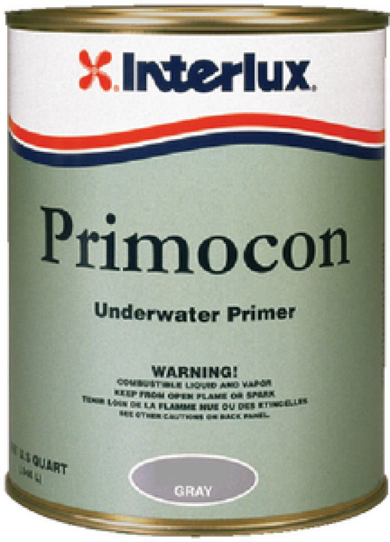 Interlux Primocon Underwater Primer, Grey, 1 Gallon (5509867) - Oil-Based Primer for Underwater Metals Below the Waterline