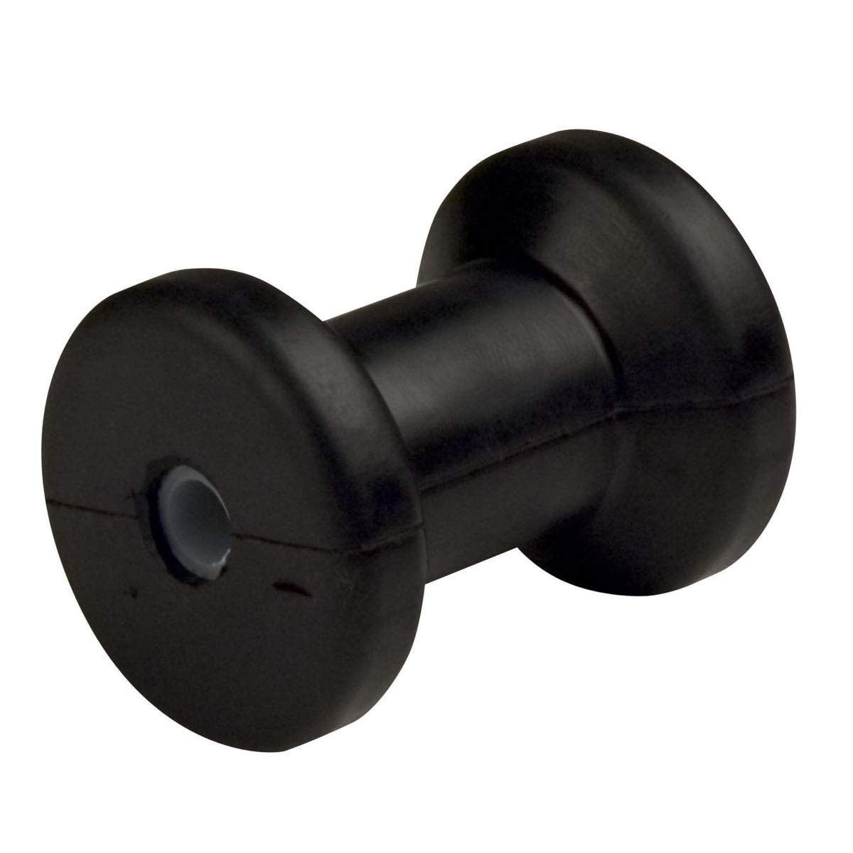 CE Smith Spool Roller 29525, 4 Inch Wide Black Rubber Keel Roller, 1/2 Inch Shaft Boat Trailer Replacement