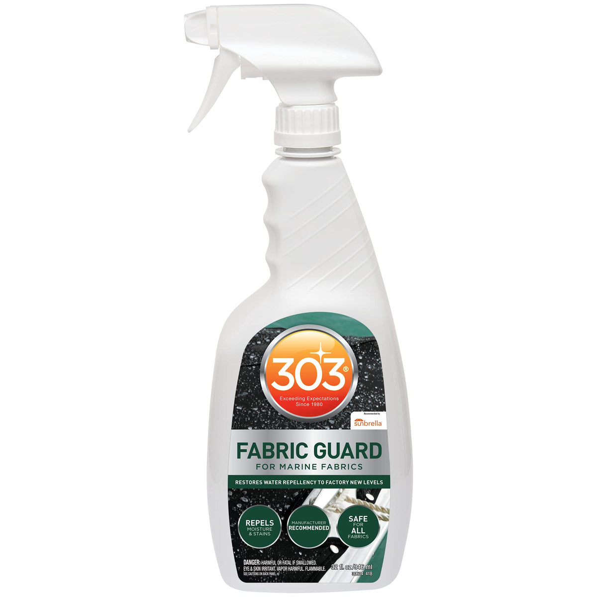 303 Products Marine Fabric Guard Water & Stain Repellent Spray - 16 oz to 1 Gallon