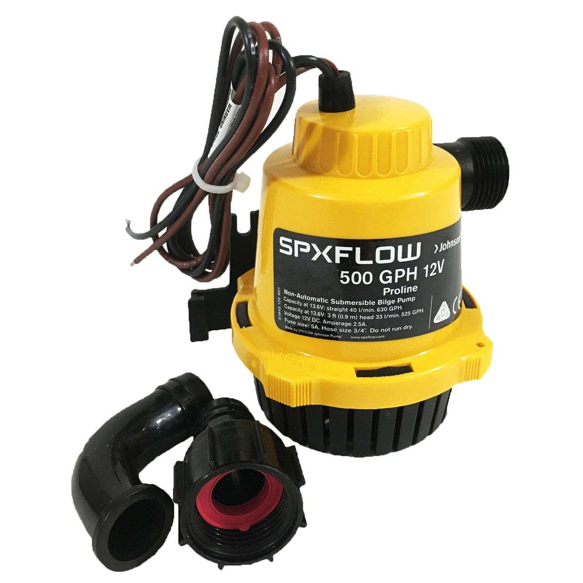 Johnson Pump Proline Bilge Pump 22702, 750 GPH, 3/4 Inch Discharge