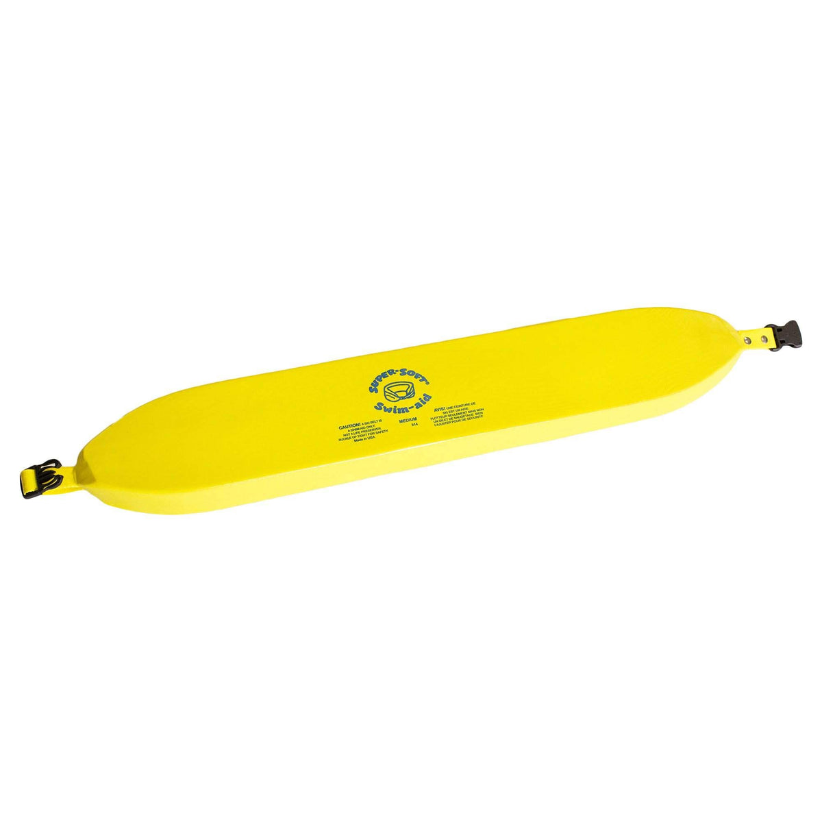 TRC Recreation Vinyl Ski Belt - Yellow Foam Buoyancy Belt, Available in Small to X-Large (20" to 44" Waist)
