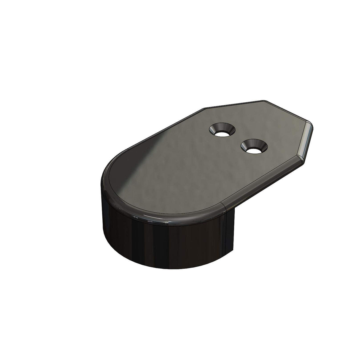TACO Marine Rub Rail End Cap F90-0002BKN-1, Black Nylon, Fits 1-9/16 Inch Rub Rail