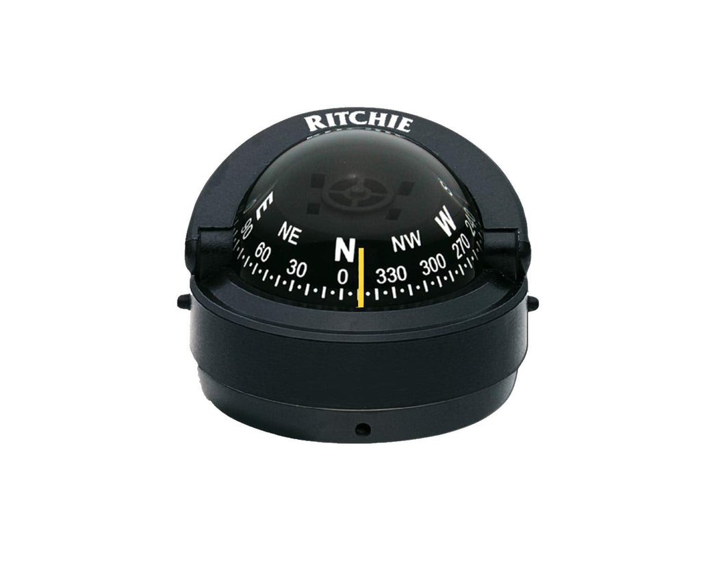 Ritchie Explorer S-53 Surface-Mount Boat Compass, 2-3/4" Dial - Available in Black or White