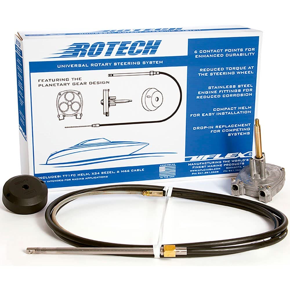 UFlex Rotech 15 Foot Rotary Steering Package with T71FC Helm, X34 Bezel and M66 Cable
